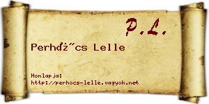 Perhócs Lelle névjegykártya